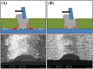Influence of silicon velvet on printing edge sealing