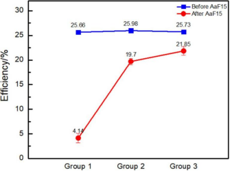 Efficiency Comparison of Three TOPCon Cell Groups Before and After AaF15 Testing