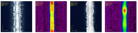 Laser scanning microscope images of fine grids printed with the two front-side pastes, relevant to TOPCon silver reduction..png